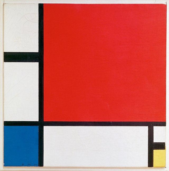 피트 몬드리안, 빨강, 파랑과 노랑의 구성 II(Composition II in Red, Blue, and Yellow), 1930.jpg