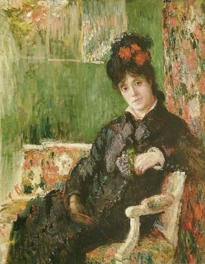 1Camille Holding a Posy of Violets by Claude Monet in oil on canvas, done in c. 1876.jpg