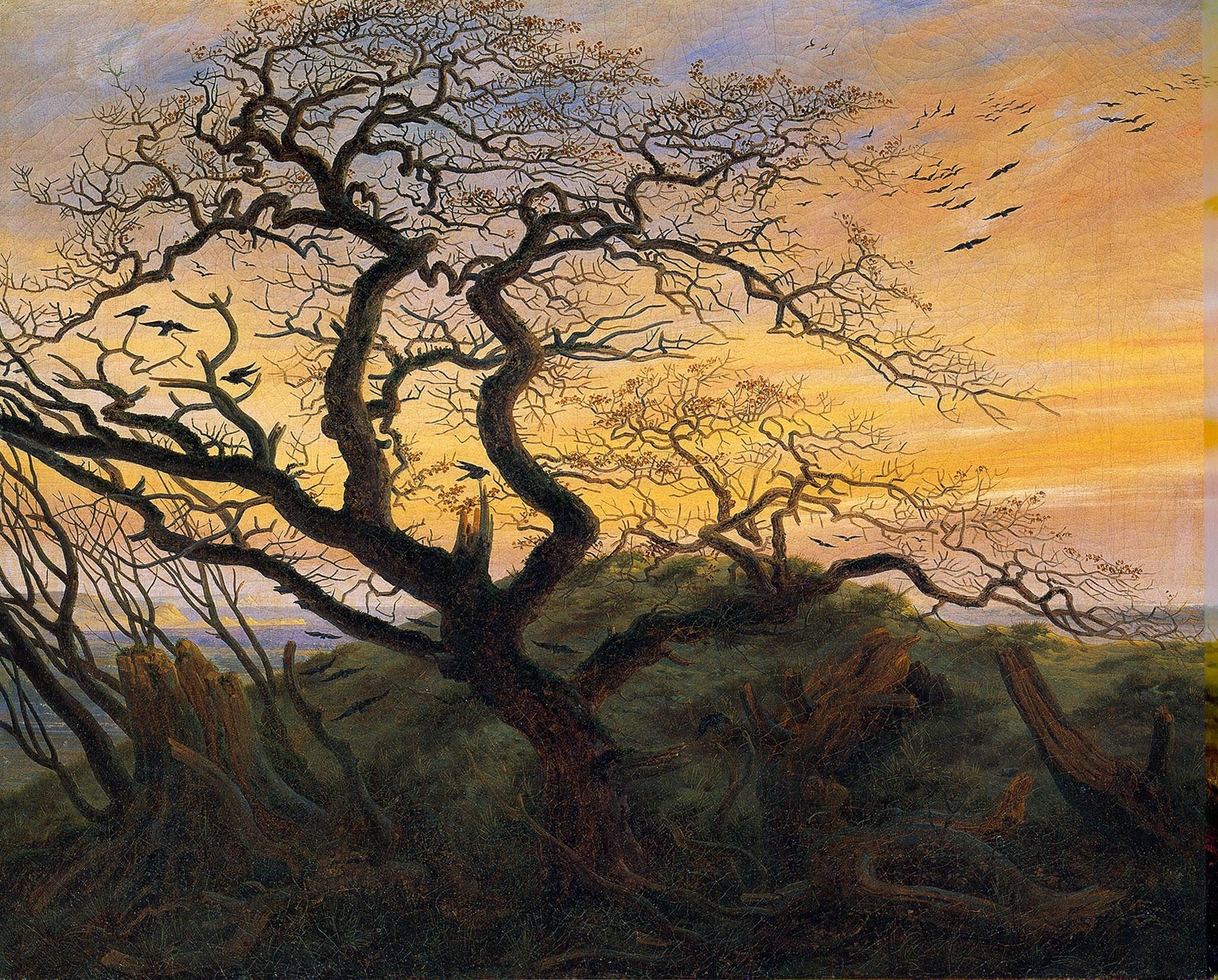 Caspar David Friedrich, Tree of crows (coast of the Baltic Sea),1822.jpg
