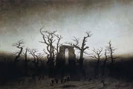Caspar David Friedrich, 떡갈나무 숲의 대수도원 묘지, 1809-10.jpg