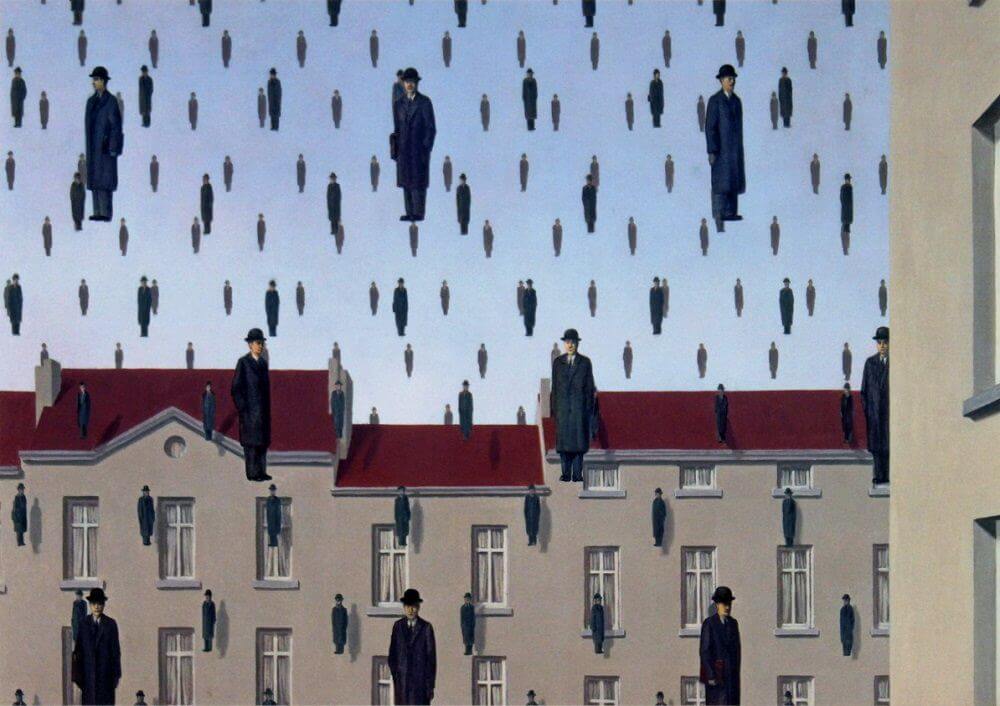 Rene Magritte, Golconda, 1953.jpg