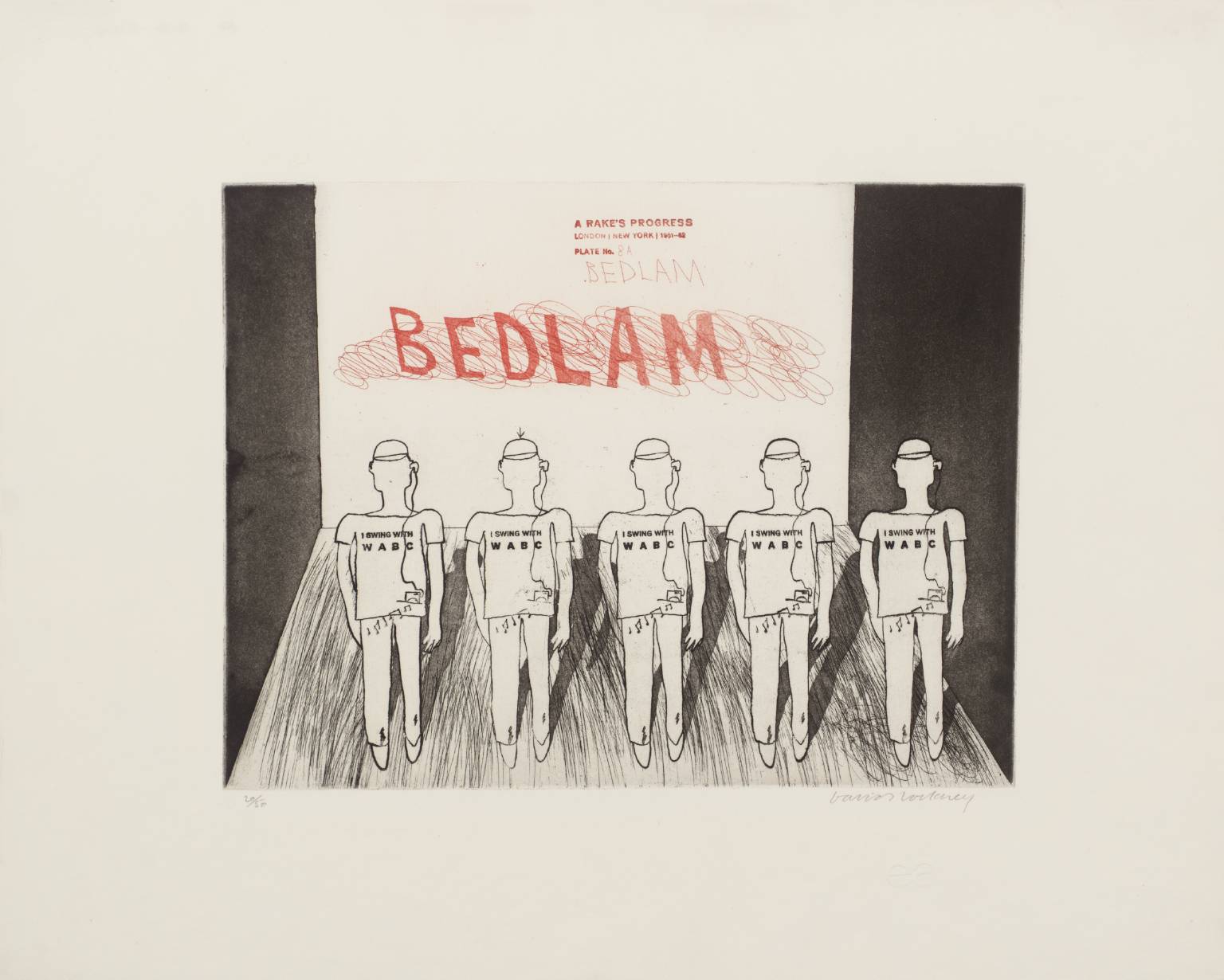 David Hockney, “Bedlam” From A Rake’s Progress, 1961-63 - Etching Edition of 50.jpg