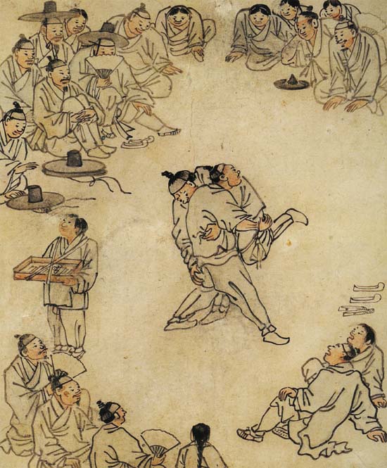 김홍도, 씨름, 18세기후반.jpg