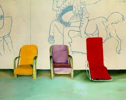 David Hockney, Three Chairs With a Section of a Picasso Mural, 1970.jpg