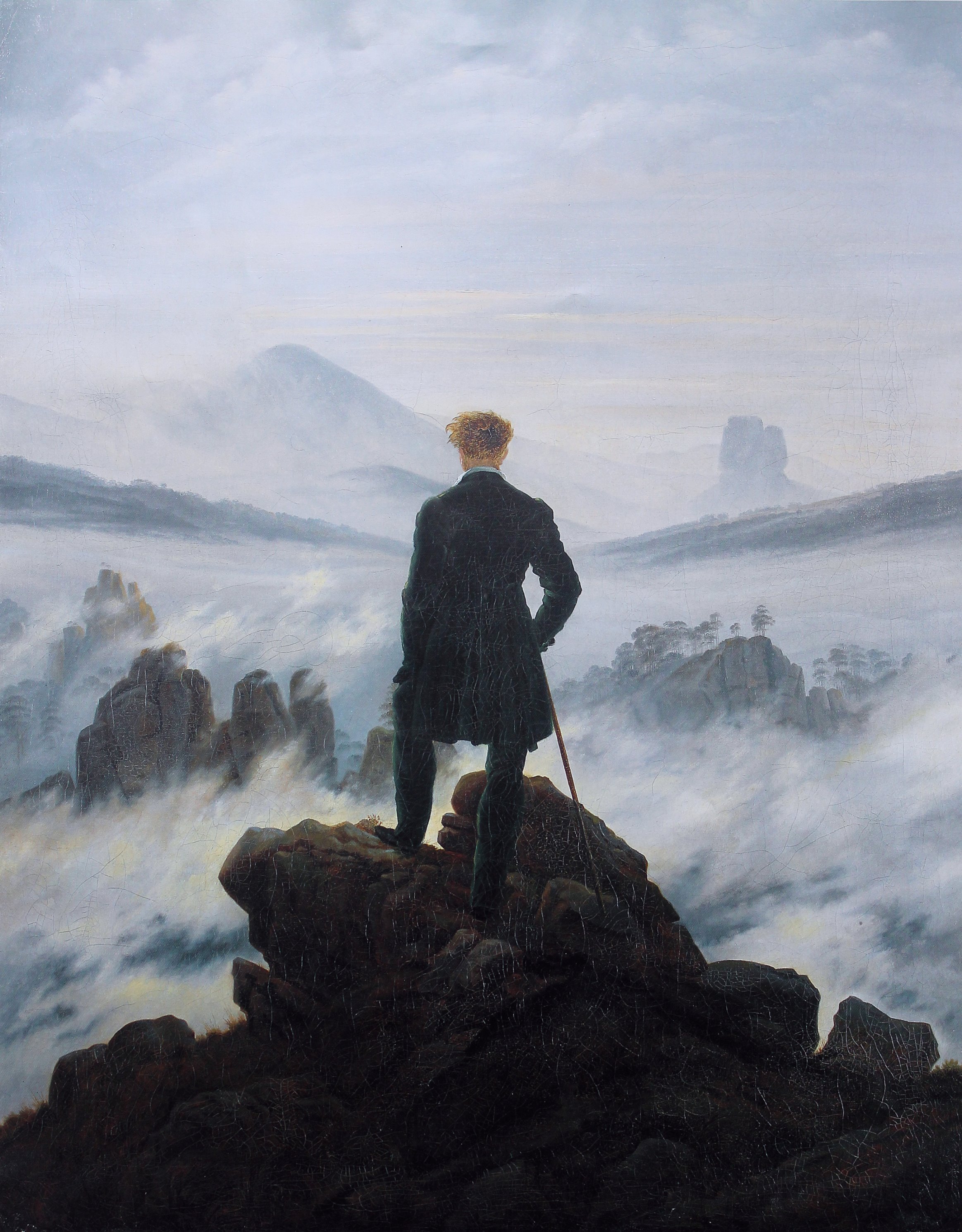 카스파르 다비드 프리드리히, Wanderer above the sea of fog, 1818.jpg
