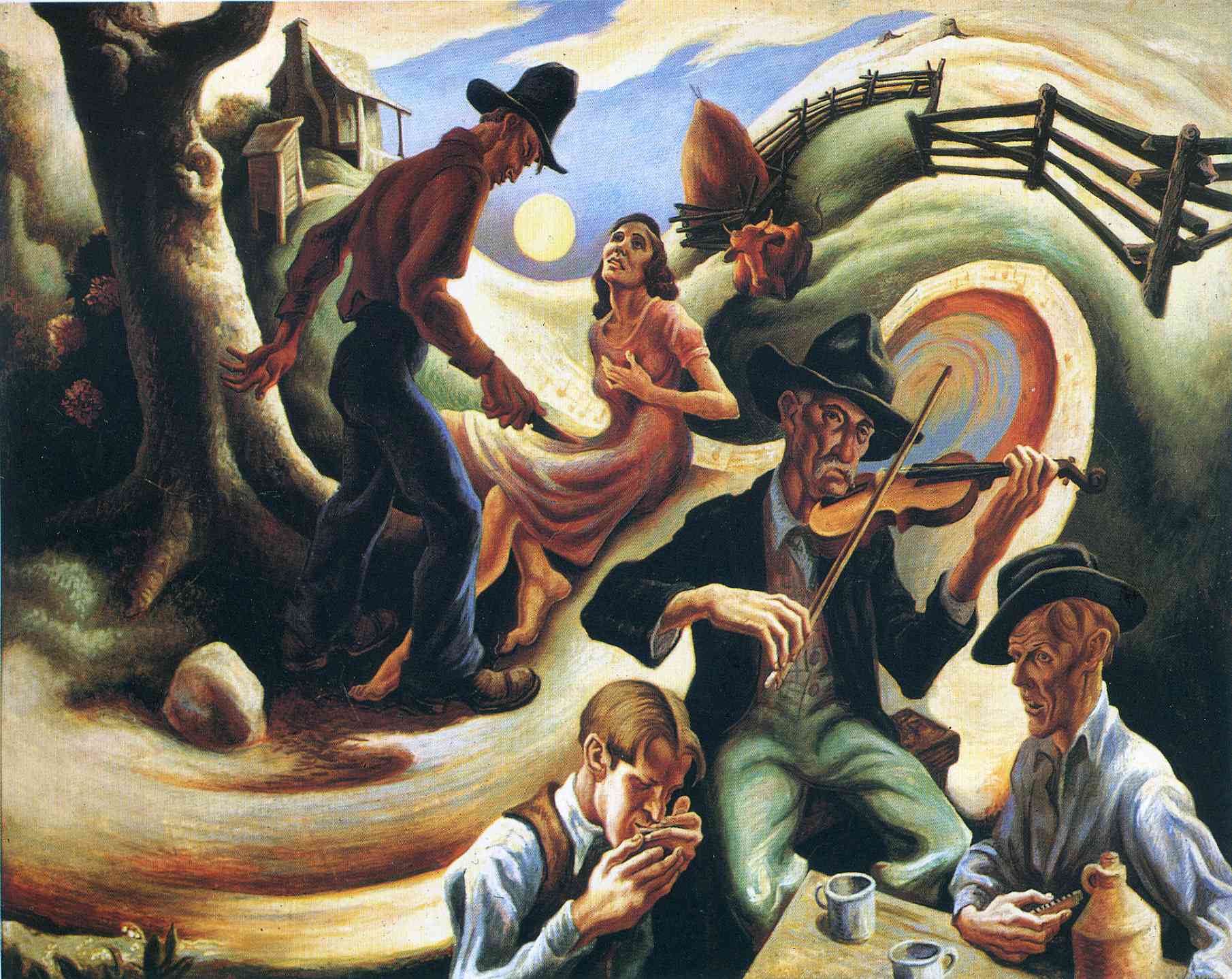 Thomas Benton, The Ballard of the Jealous Lover of Lone Green Valley, 1934.jpg