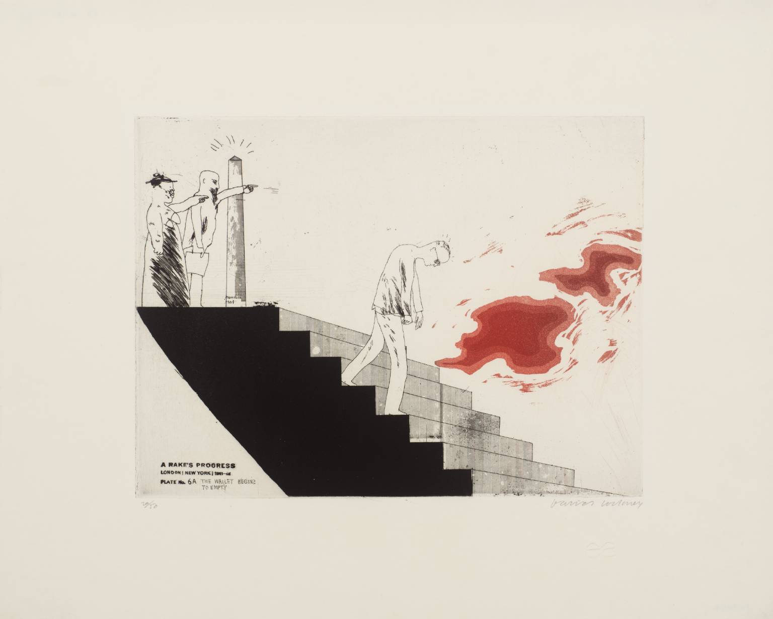 Tate modern gallry 소장 David Hockney prints (A Rake’s Progress 중 6a. The Wallet Begins to Empty(1961-3)).jpg