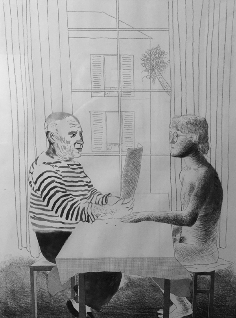 David Hockney, Artist and Model, 1974.jpg