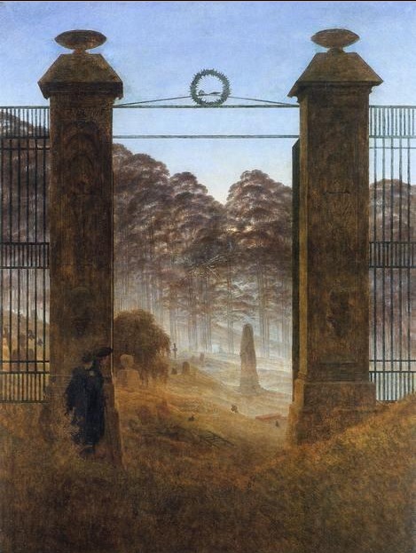 Caspar David Friedrich, The Cemetery Entrance, 1825.jpeg