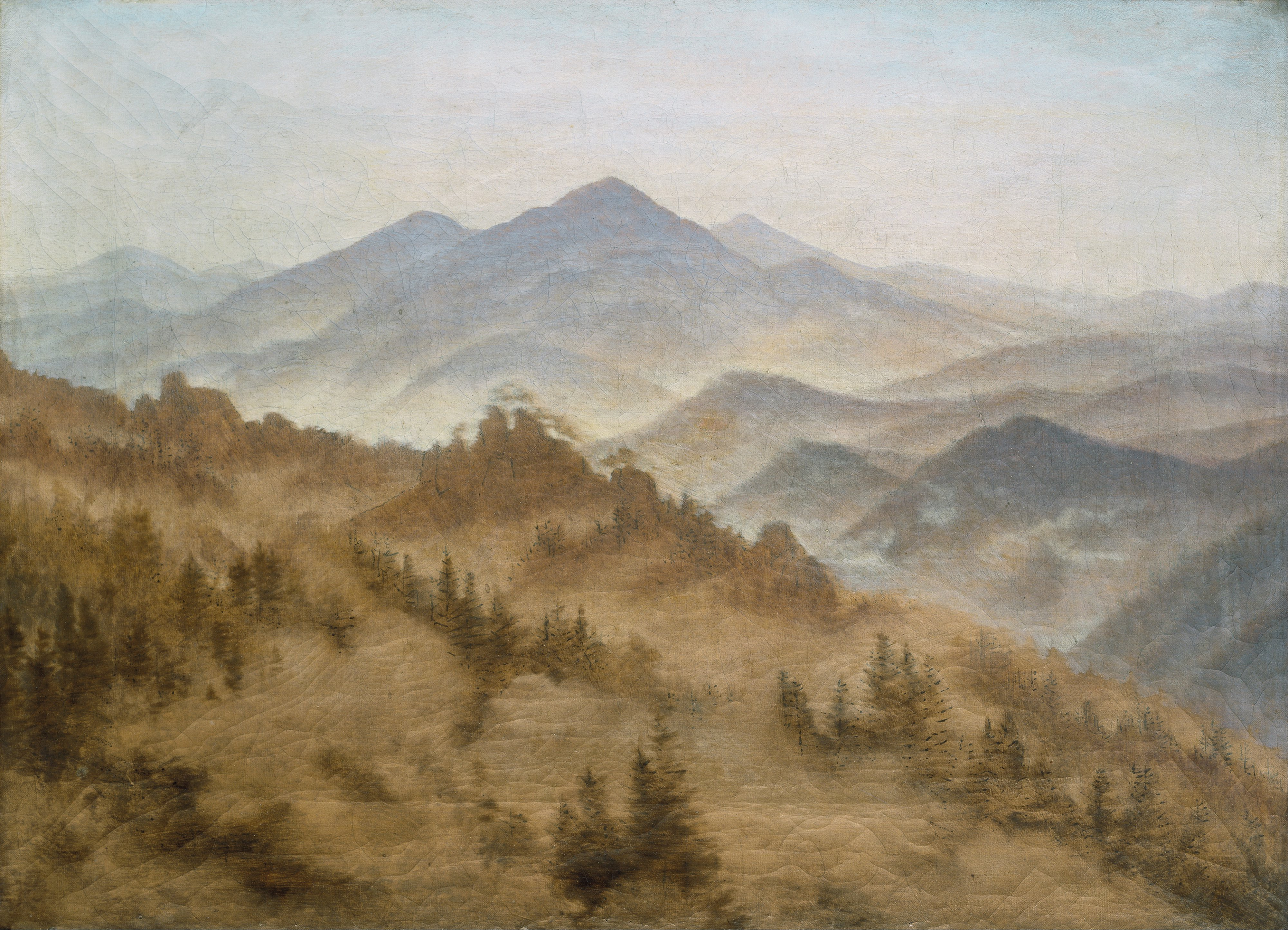 Caspar David Friedrich, Landscape with the Rosenberg in the Bohemian Mountains, 1835.jpg