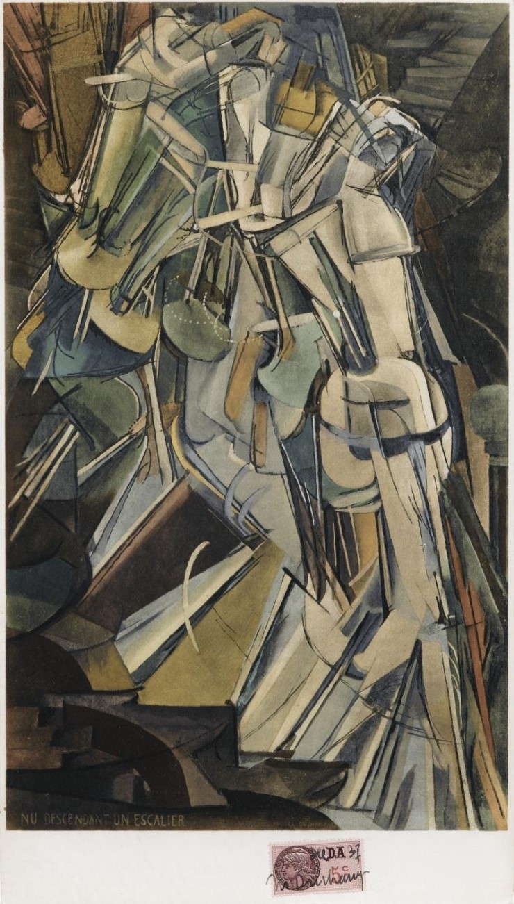 마르셀 뒤샹, 계단을 내려오는 누드 2번 (Nude Descending a Staircase, No.2), 1937.jpg