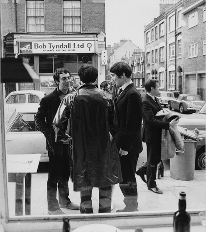 Derek Jarman on the opening night of his show with Peter Joseph, Dom Sylvester Hou_dard and Keith Milow, 1967. Courtesy of Lisson Gallery.jpg