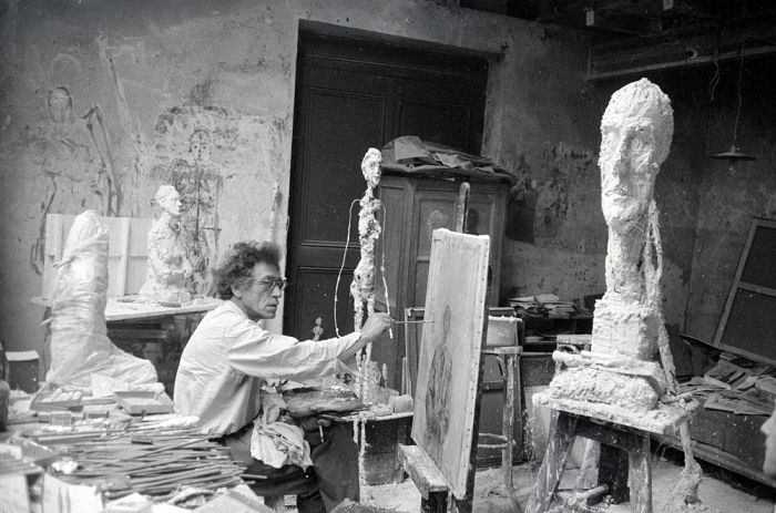 Giacometti in his Paris studio.jpg