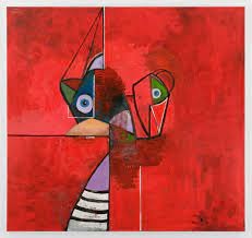 George Condo, Red Painting Composition, 2022.jpg