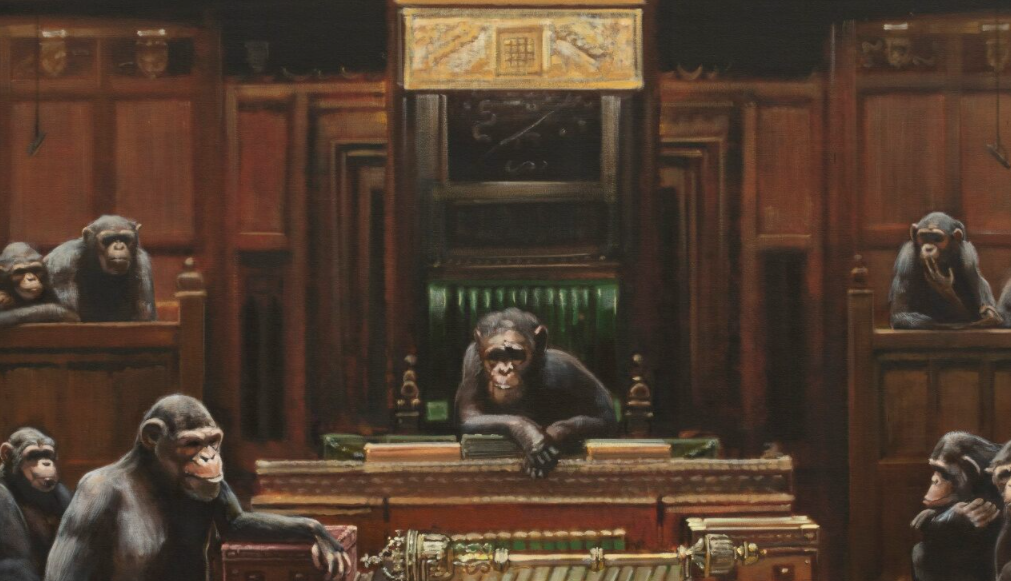 Banksy, Devolved Parliament, 2009 - Banksy Explained.png