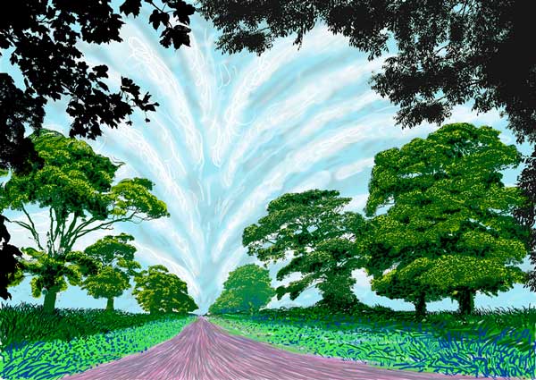 David Hockney, Summer Sky, 2008 - Edition 25 inkjet printed computer drawing on paper.jpg