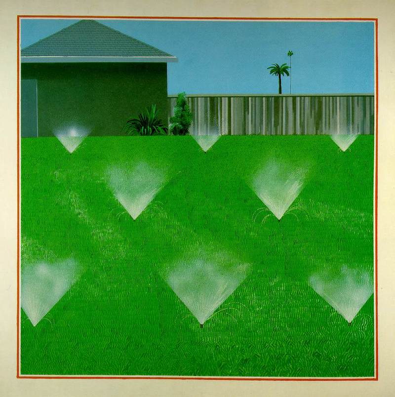 David Hockney, A Lawn being sprinkled, 1967.jpeg