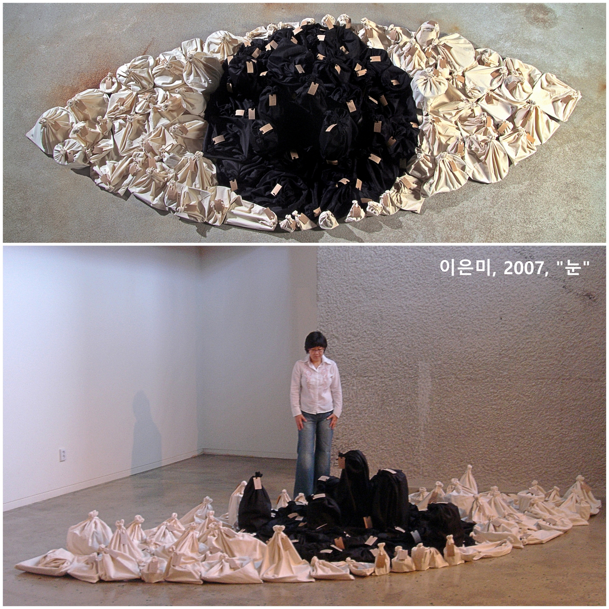02-2007 이은미, 눈, 도자, 천, 종이, 500 x 200 x 50 cm.jpg